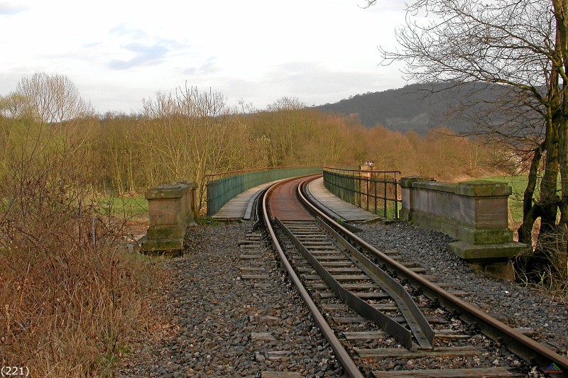 Bahn 221.jpg - Ein Blick zurück. Die Gäste am folgenden Tag draisinieren 'bergauf' zurück nach Lauterecken oder bis Altenglan.